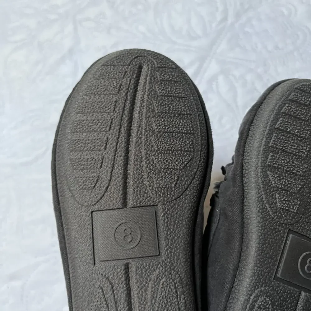 Fleece Lined Solid Slippers Size 8